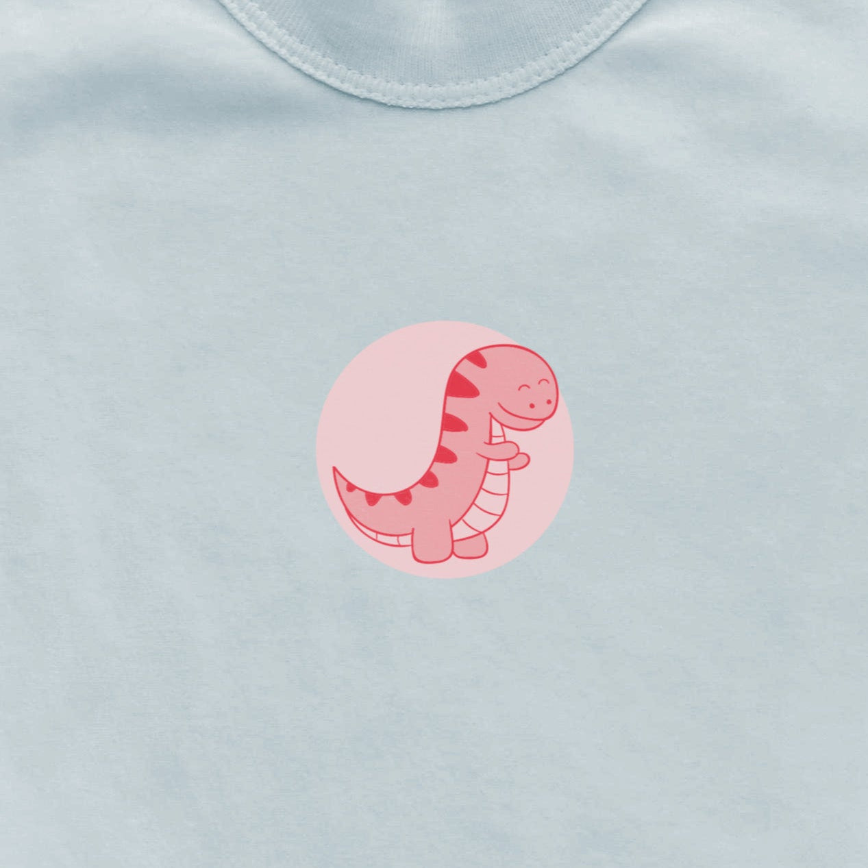 Dinosaur Emblem Stryketrykk Rød