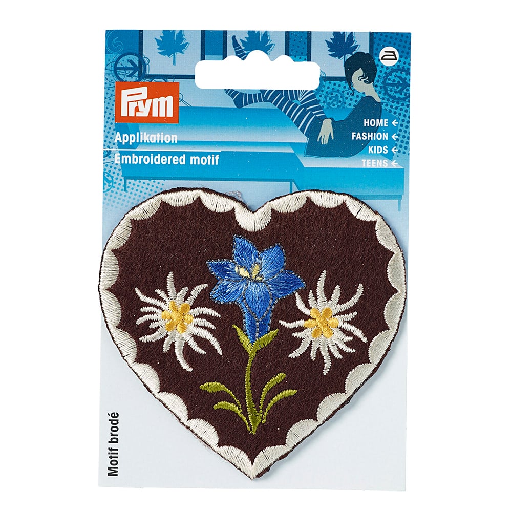 Strykemerke – Hjerte med blomster