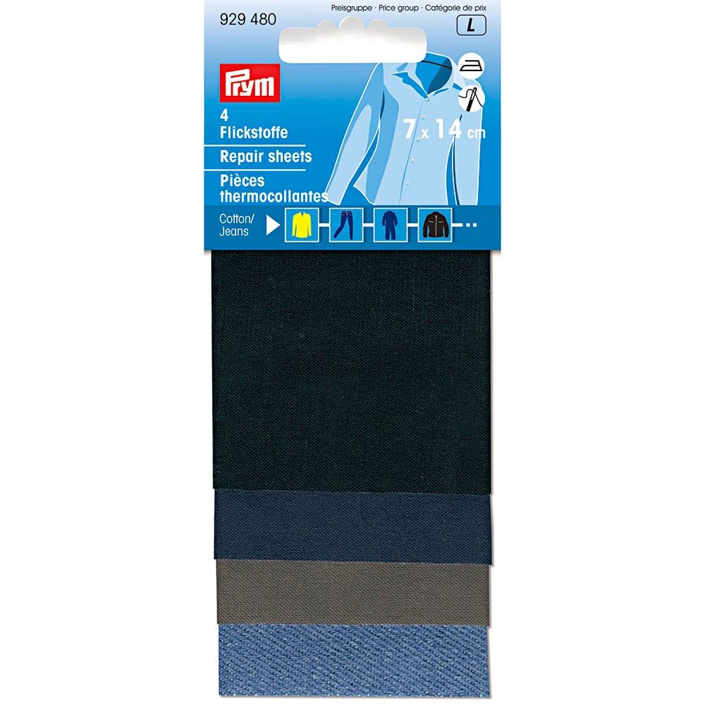 Strykelapp Jeans/Denim mini – 4 ass.farger