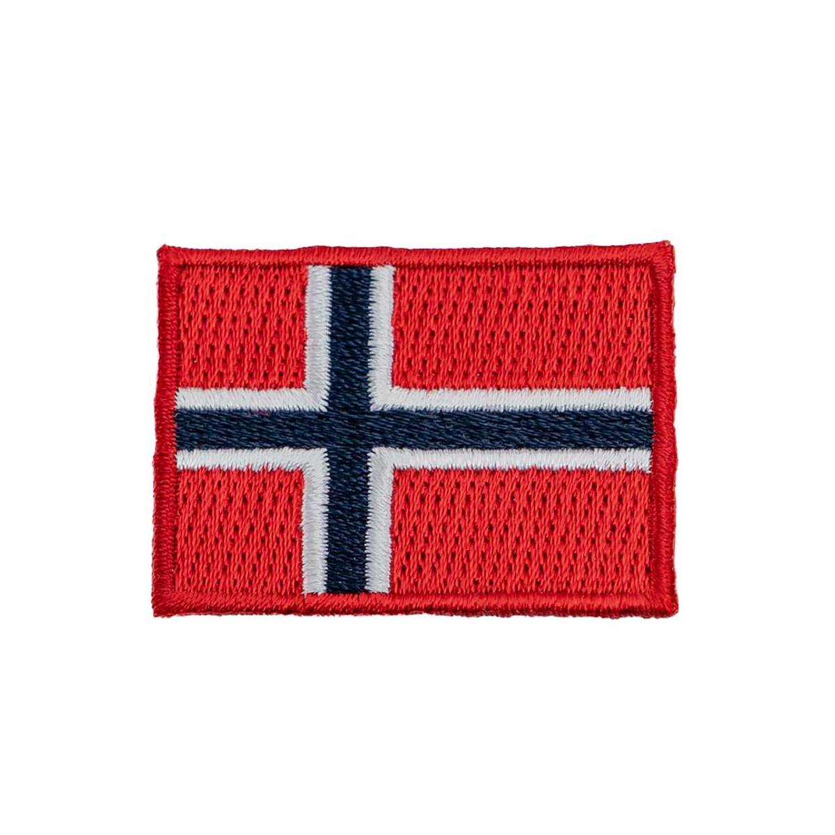 Brodert strykemerke av norsk flagg