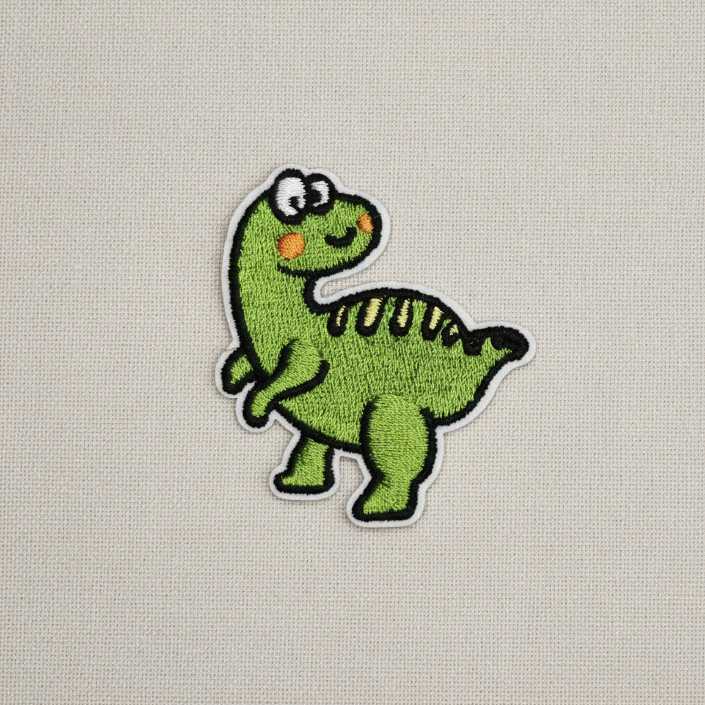 Strykelapp med motiv av Grønn Dino