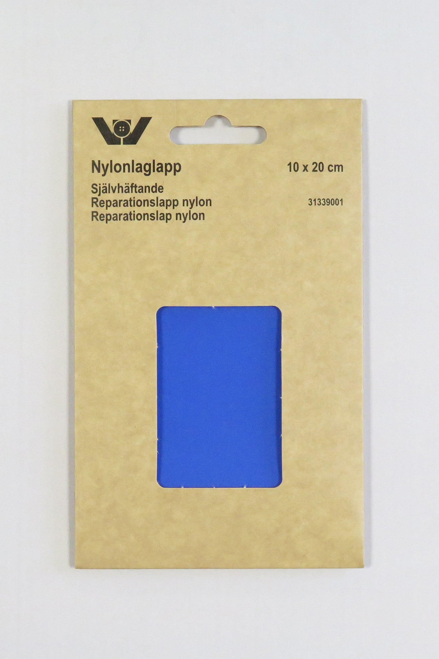 Selvklebrende Strykelapp i nylon 10 x 20 cm fargen royalblå