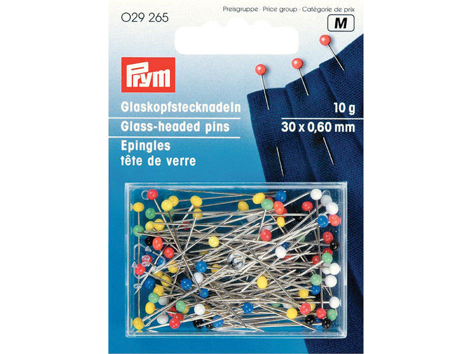 Knappenåler Glasshode No.9 30Mm 10G
