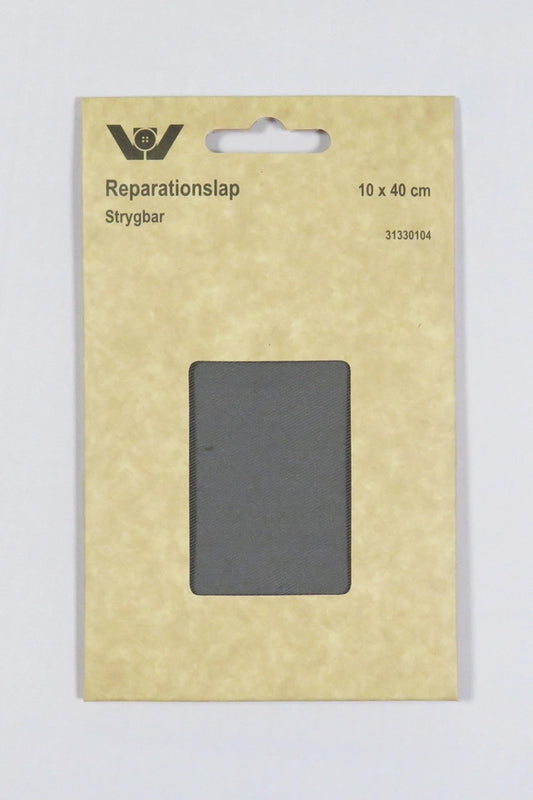 Reparasjonslapp 100% bomull mørk Grå