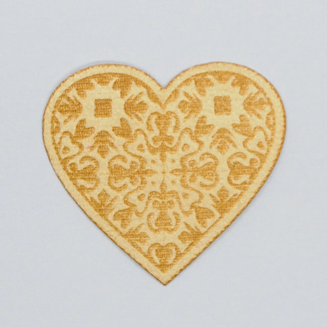 Strykelapp Beige Hjerte