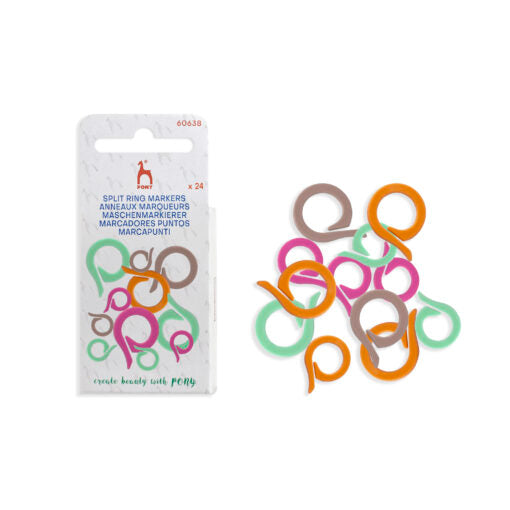 Strikkemarkør Ring Split 24 pk