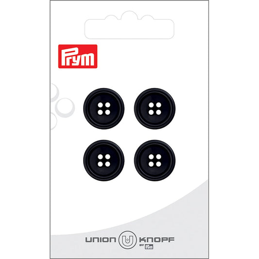 Knapper 13001 – 4-hull 15mm Sort