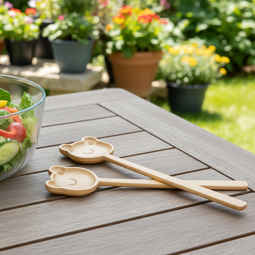 Bambus Salatbestikk frosk