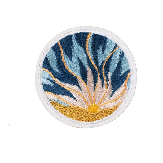 Brodert strykemerke Blomster Emblem