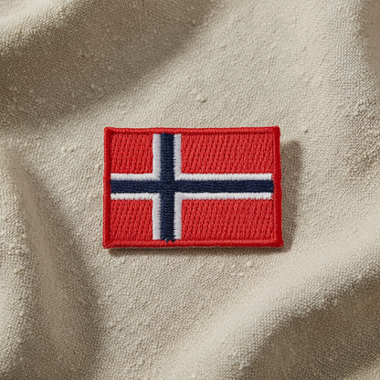 Brodert merke, norsk flagg lite
