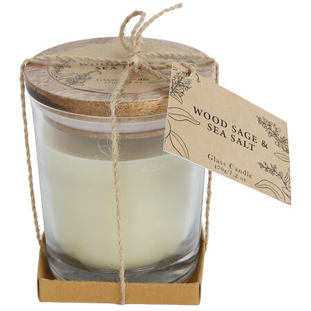 Duftlys med Wood Sage og Sea Salt