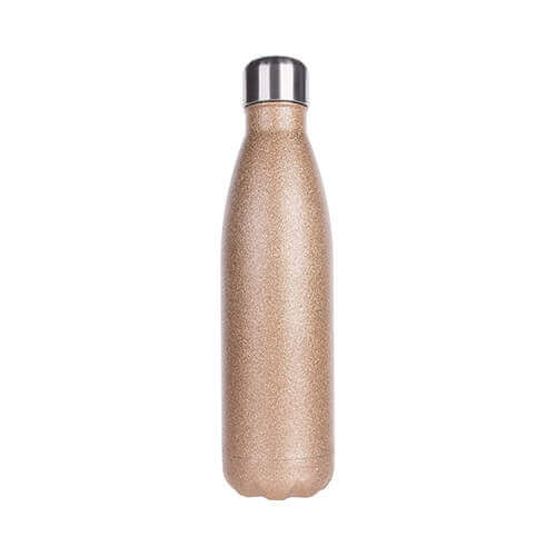 Drikkeflaske i gull glitter, rommer 0,5L