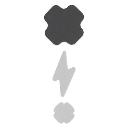 FabPatch Reparasjonslapp REFLECTIVE – Sort/grå – 3stk