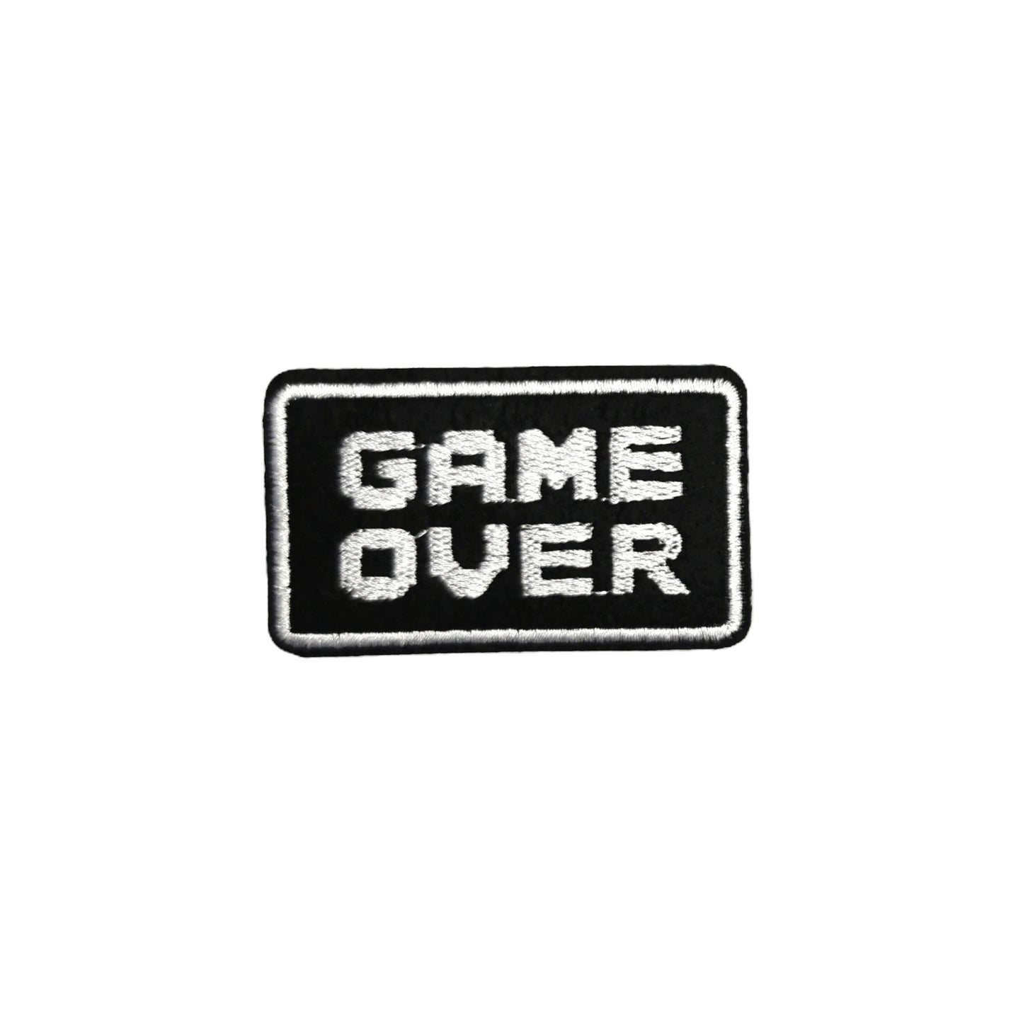 Brodert strykemerke med teksten "Game Over"