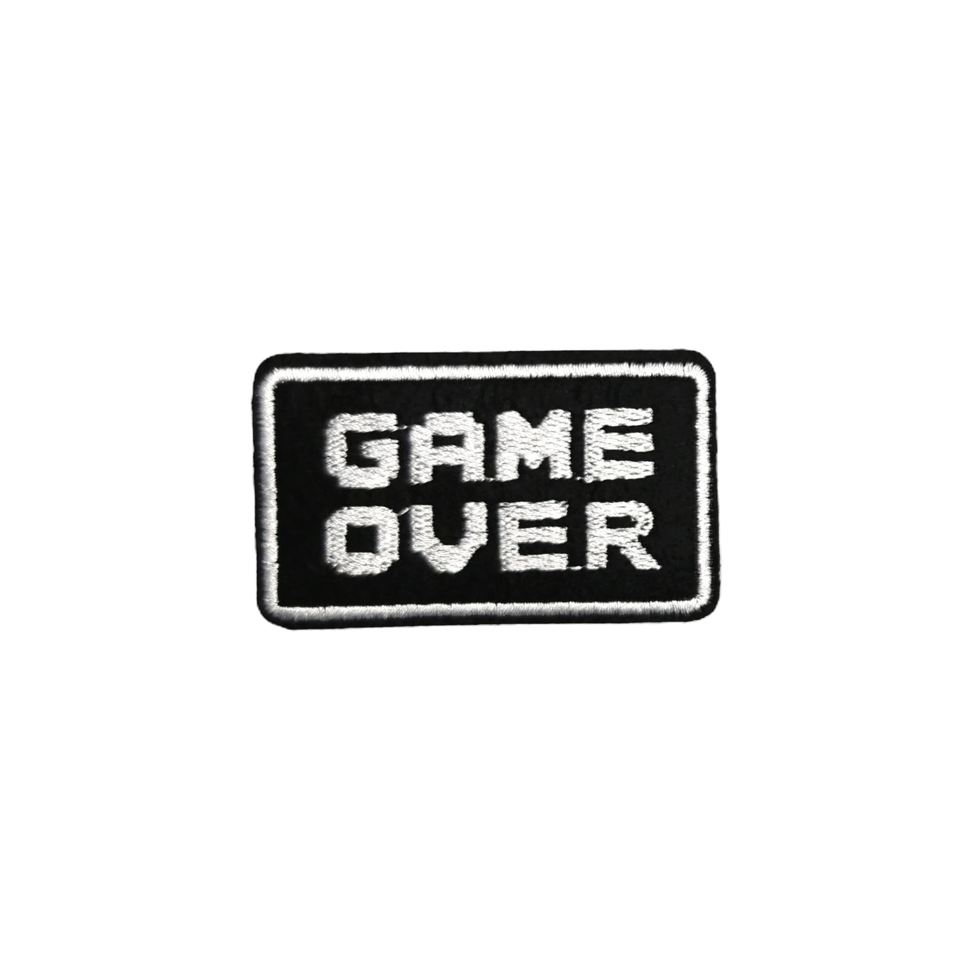 Brodert strykemerke med teksten "Game Over"