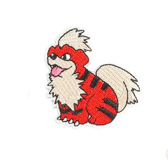 Brodert strykemerke av Growlithe fra Pokémon-franchisen