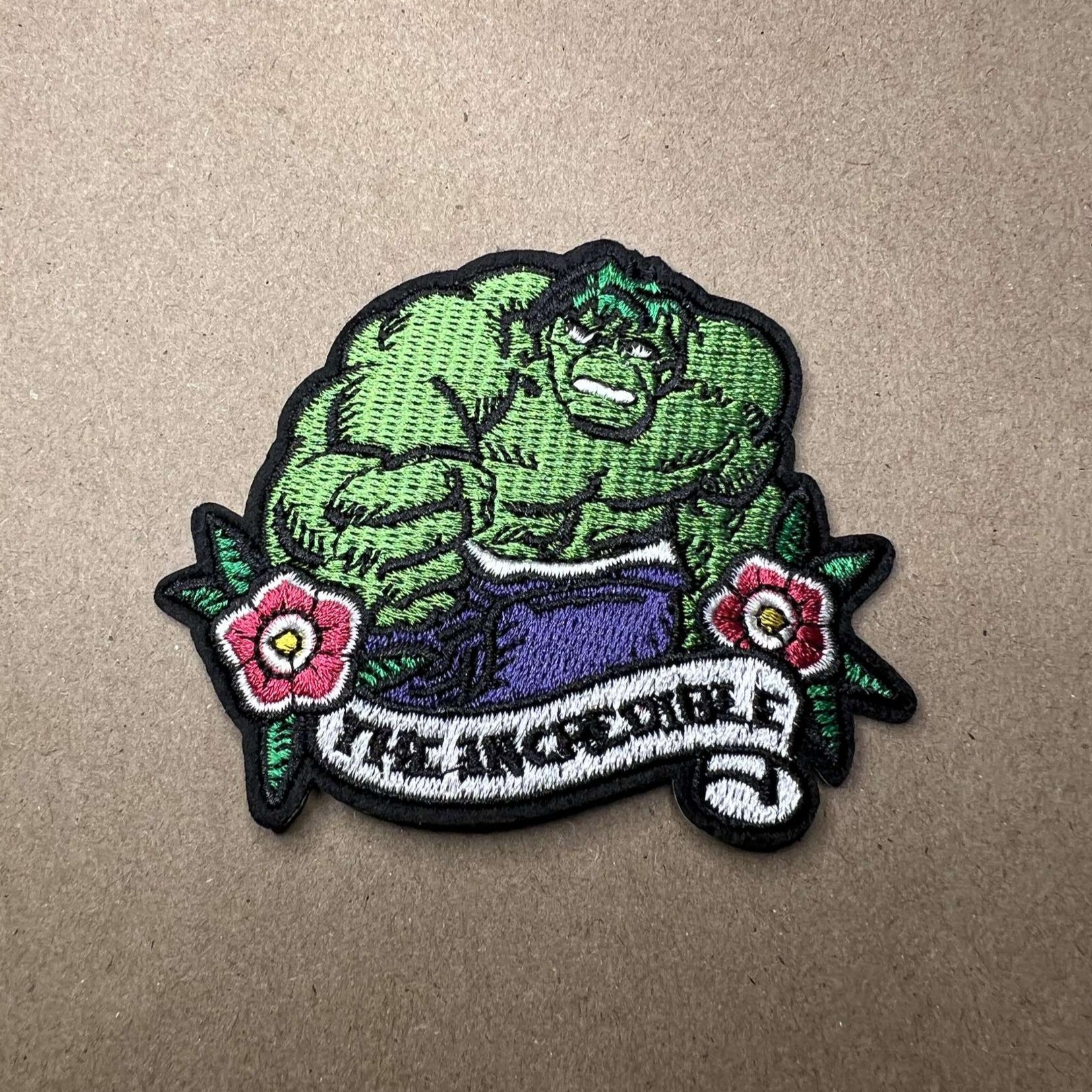 Brodert strykemerke av Hulken