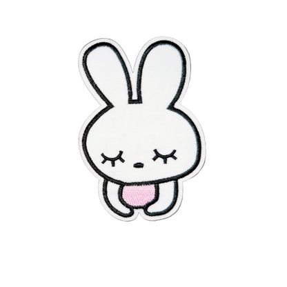 Brodert strykemerke av stor hvit kanin