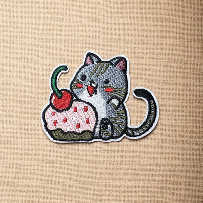 Kirsebær-pus Strykelapp