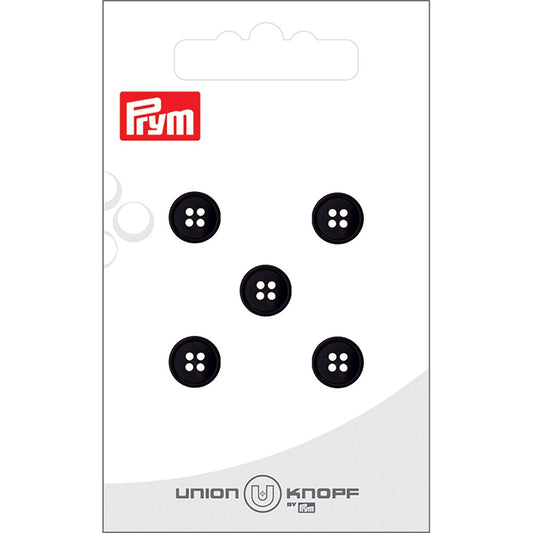 Knapper – 4-Hull 9Mm 80 Sort – 5Stk