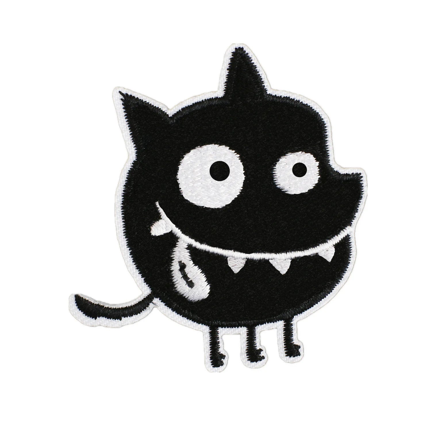 Brodert strykemerke av sort monster