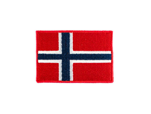 Brodert strykemerke av norsk flagg