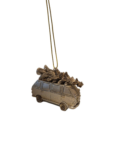 Nostalgisk buss juleornament