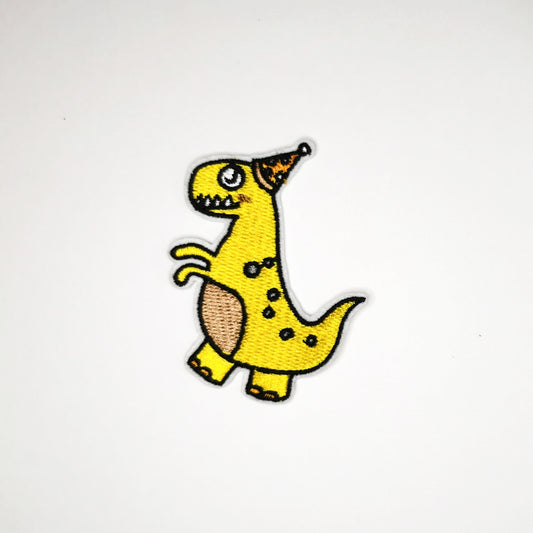 Strykelapp med motiv av Party Dino