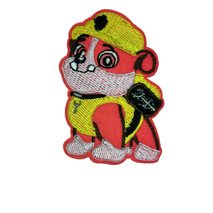 Brodert strykemerke av karakteren Rubble fra Paw Patrol