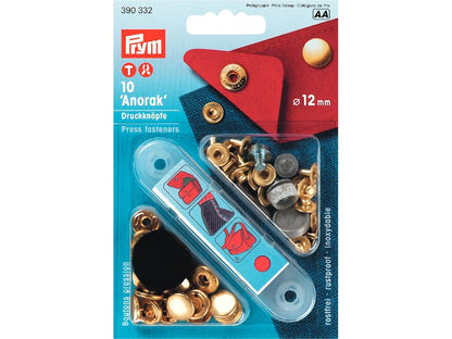 Trykknapper Anorak 12mm – 10stk