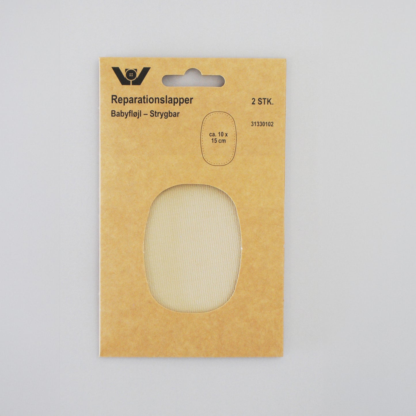 Reparasjonslapp Babyfløyel Beige 10 x 15 cm 2 stk