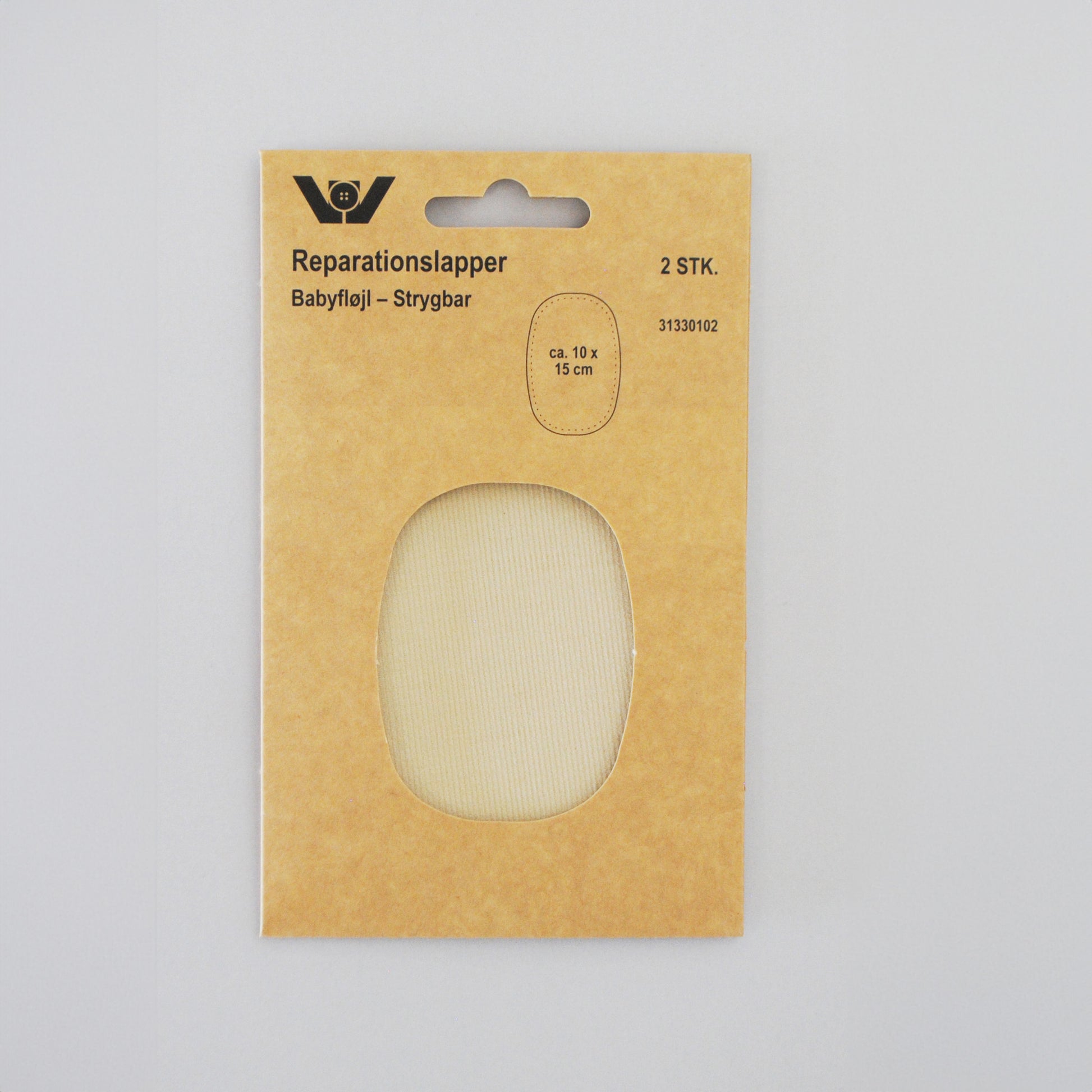 Reparasjonslapp Babyfløyel Beige 10 x 15 cm 2 stk