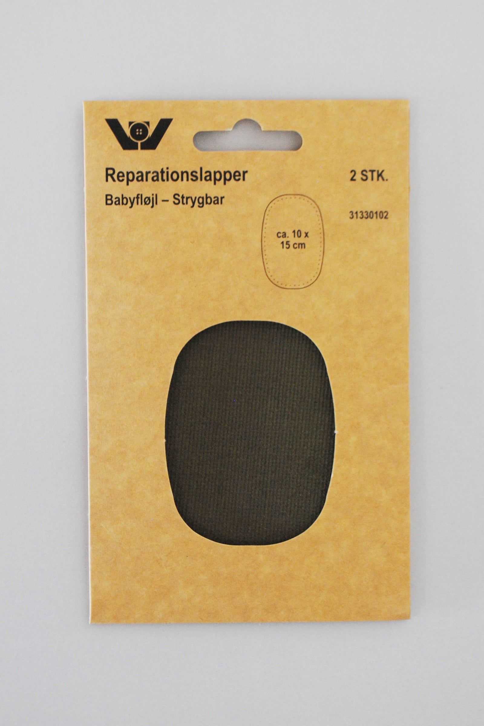 Reparasjonslapp Babyfløyel Khaki