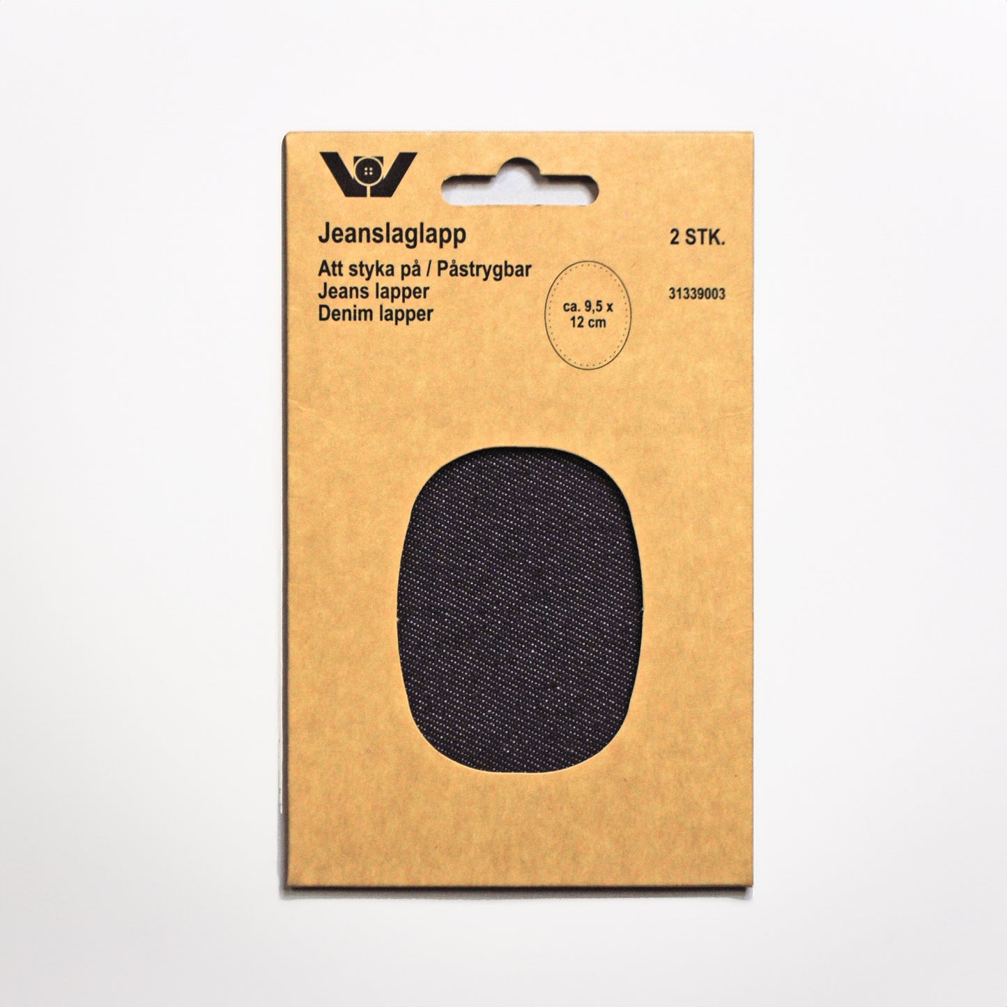 Reparasjonslapp Jeans Oval Marine 9,5 x 12 cm