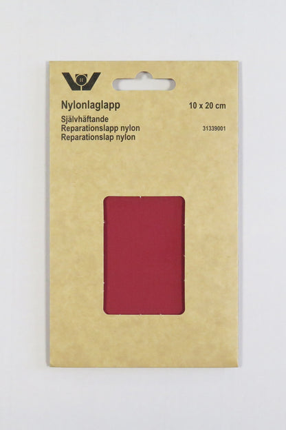 Selvklebrende Strykelapp i nylon 10 x 20 cm fargen bordeaux