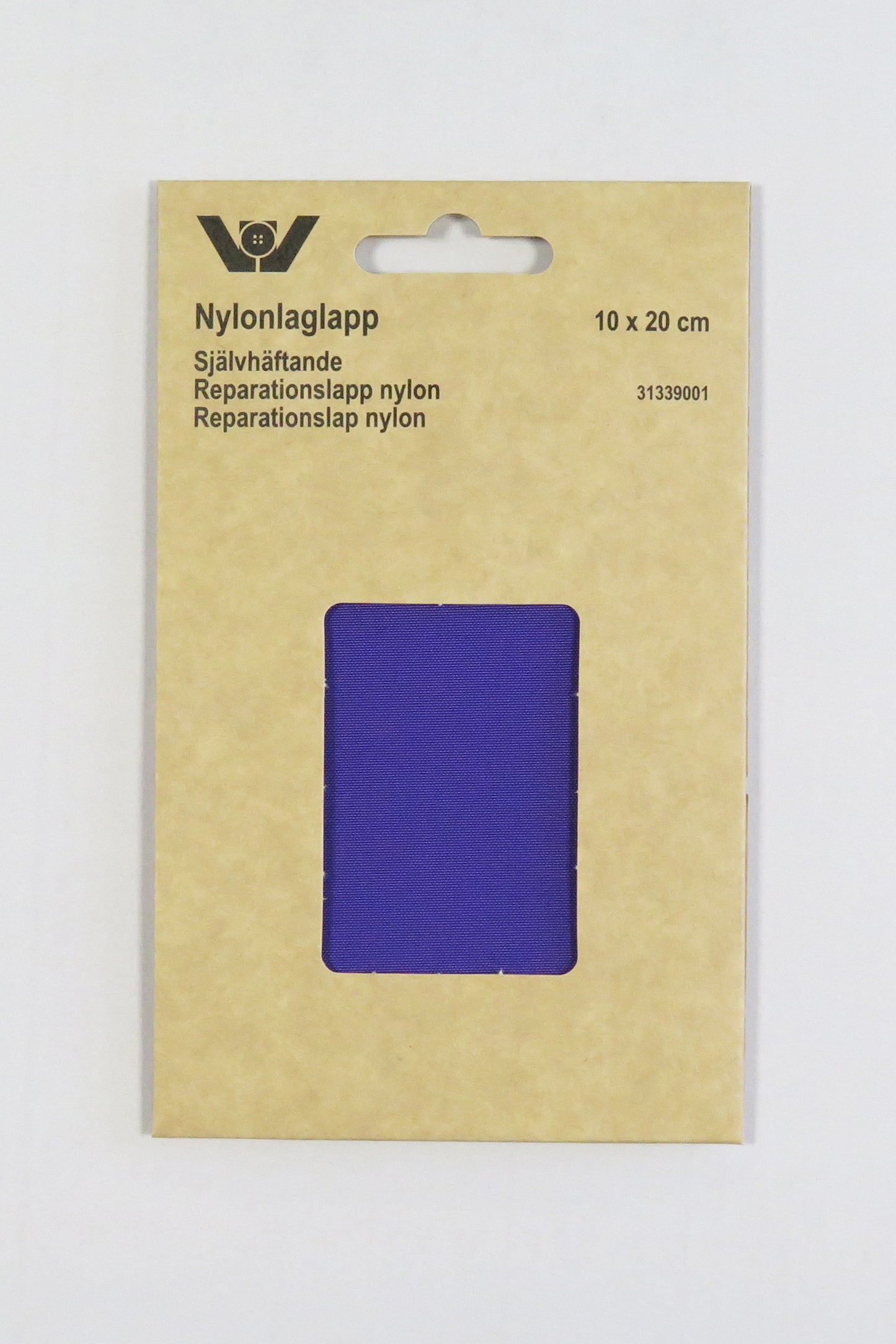 Selvklebrende Strykelapp i nylon 10 x 20 cm fargen mørk blå