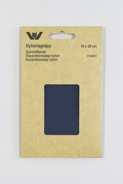 Selvklebrende Strykelapp i nylon 10 x 20 cm fargen marineblå