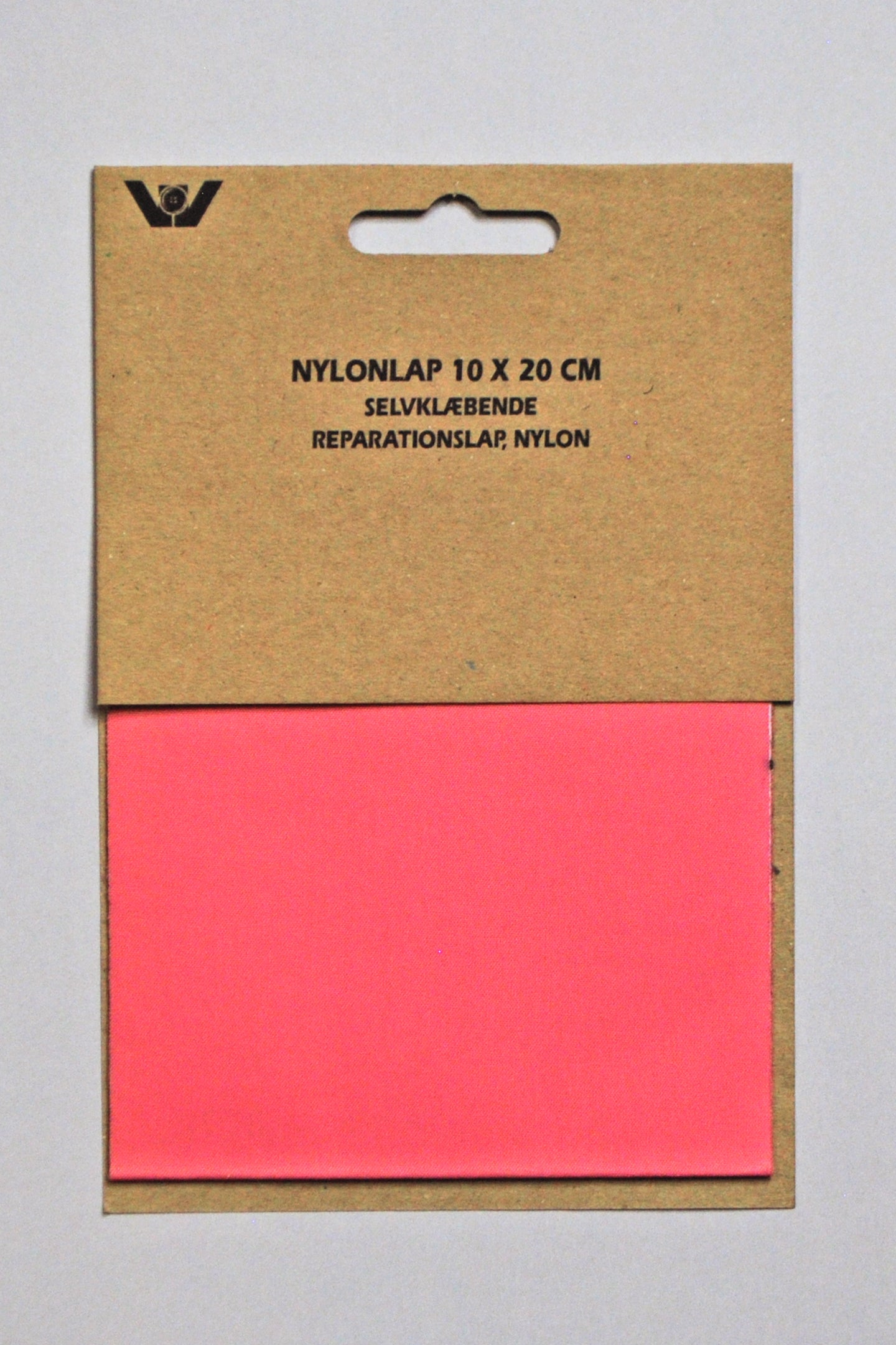 Selvklebrende Strykelapp i nylon 10 x 20 cm fargen rosa