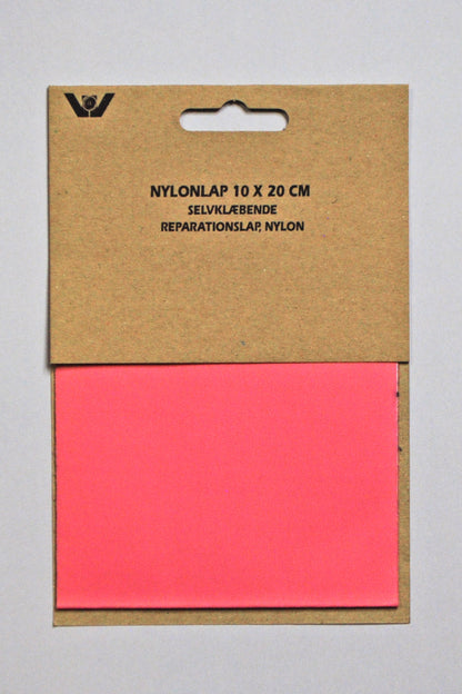 Selvklebrende Strykelapp i nylon 10 x 20 cm fargen rosa