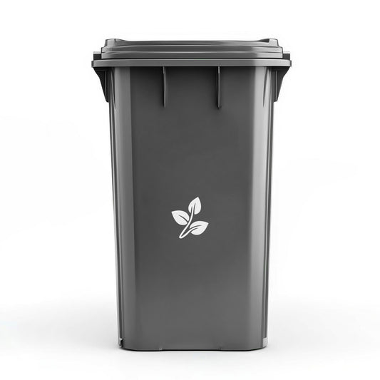 Søppeldunk dekor blad og fugl