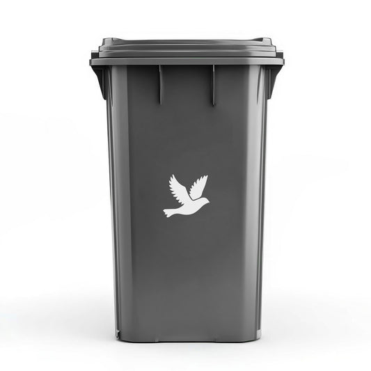 Søppeldunk dekor fugl