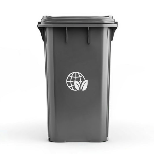 Søppeldunk dekor klode