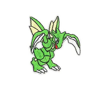 Brodert strykemerke av Scyther fra Pokémon-franchisen