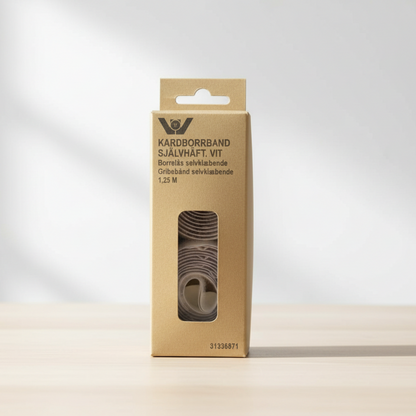 Borrelås selvklebende - Hvit - 20mm x 1,25m