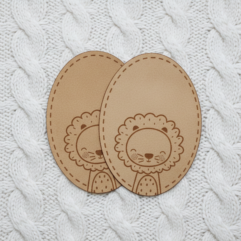 Semsket skinnlapp 2 pk Beige Løve