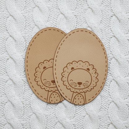 Semsket skinnlapp 2 pk Beige Løve