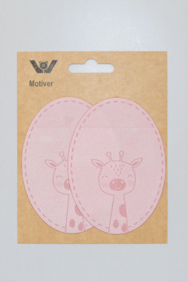 Semsket skinnlapp 2 pk Rosa Giraff