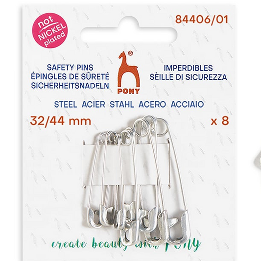 Sikkerhetsnåler Nikkelfrie 8 pk