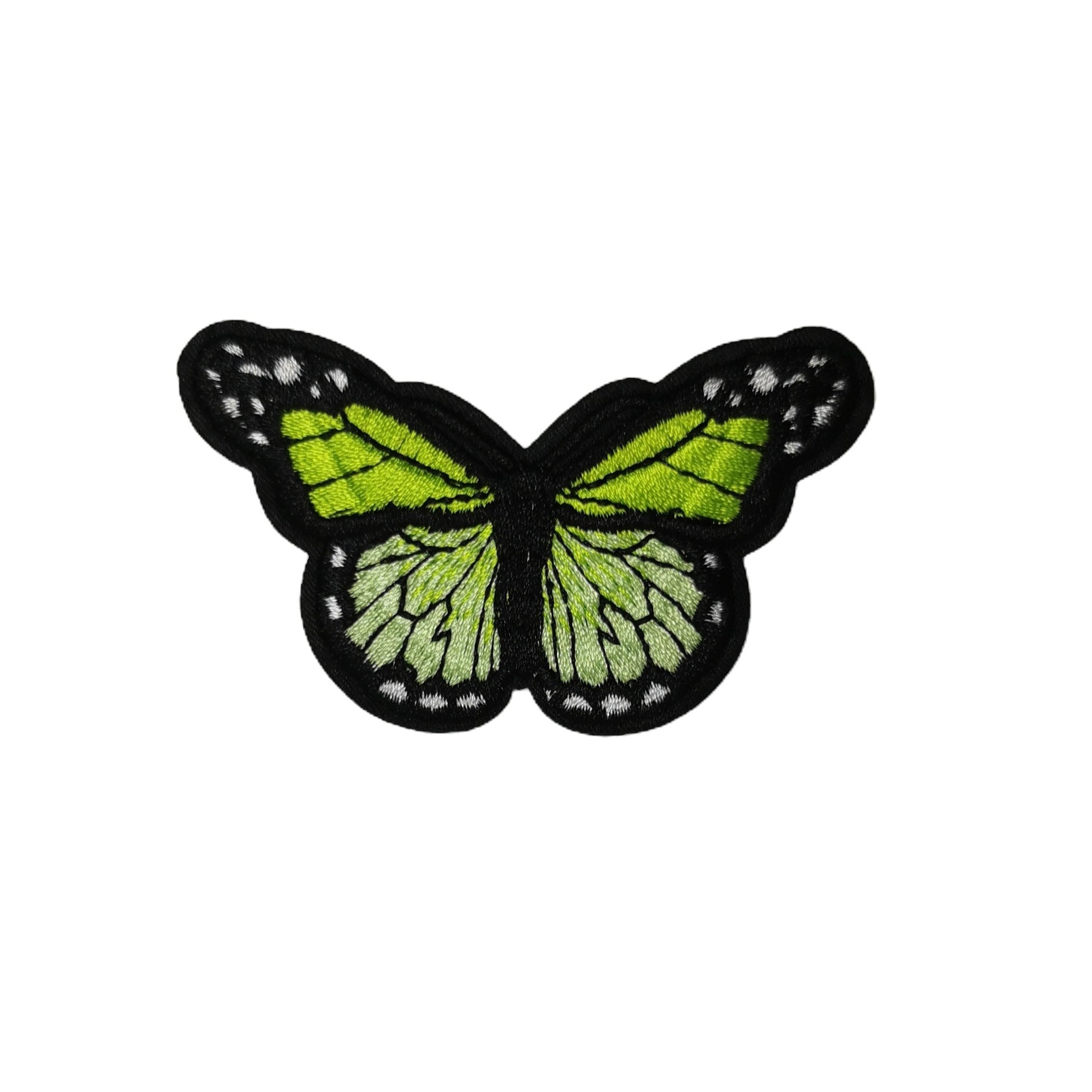 Brodert strykemerke, grønn, lime og hvit