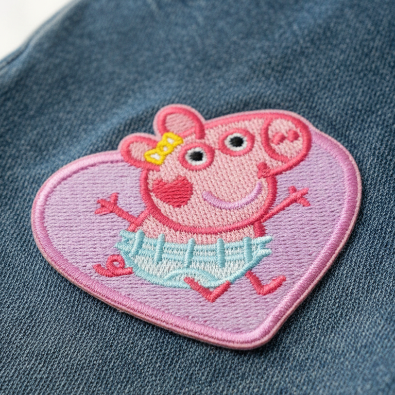 Strykelapp Peppa Gris Lillesøster Evie